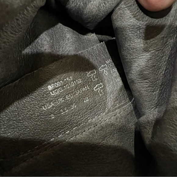 Ugg Australia Dayton Slouchy Gray Leather Mid Calf Heeled Boots Size 5 “NEW”, - Picture 11 of 16